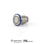 Pulsador inox 22m diámetro Pi22 led rasante TS Electric | Eprom S.A.