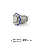 Pulsador inox 22m diámetro Pi22 led saliente TS Electric | Eprom S.A.