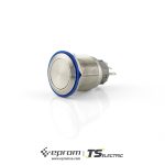 Pulsador inox 22m diámetro Pi22 rasante TS Electric | Eprom S.A.