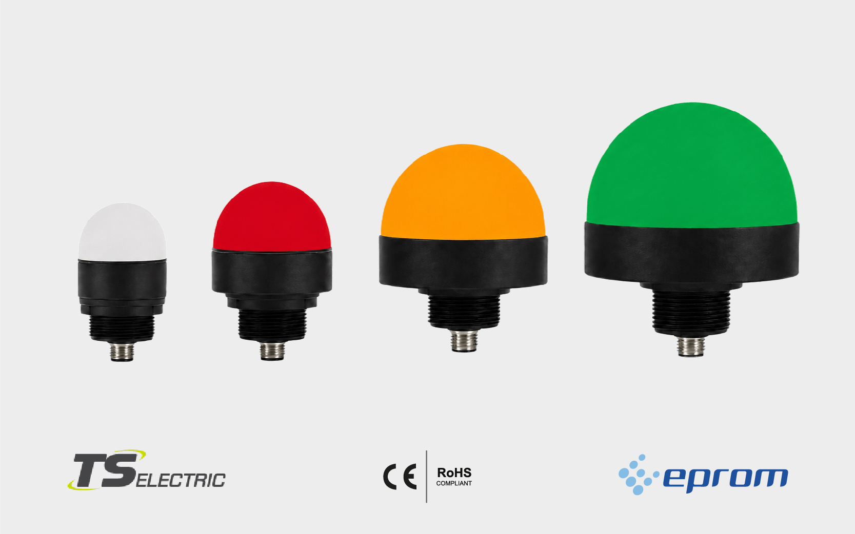 EPROM balizas de señalización multicolor LED con buzzer: nueva serie ME 30-50-70-90 ampliada y mejorada.