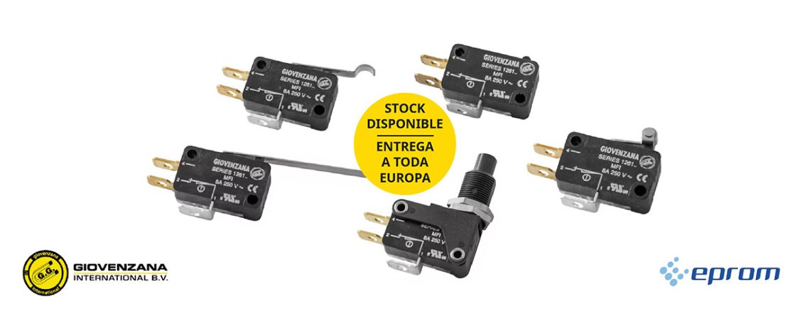 Serie MFI de microinterruptores de Giovenzana con stock disponible y entrega en toda Europa por EPROM.
