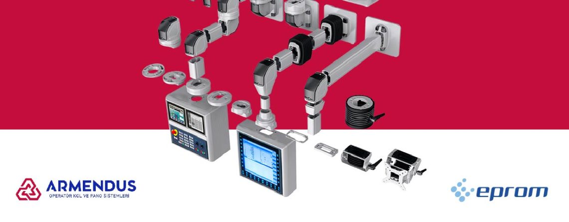 EPROM incorpora la gama de brazos de soporte, paneles de mando y sistemas de teclado industriales de Armendus.