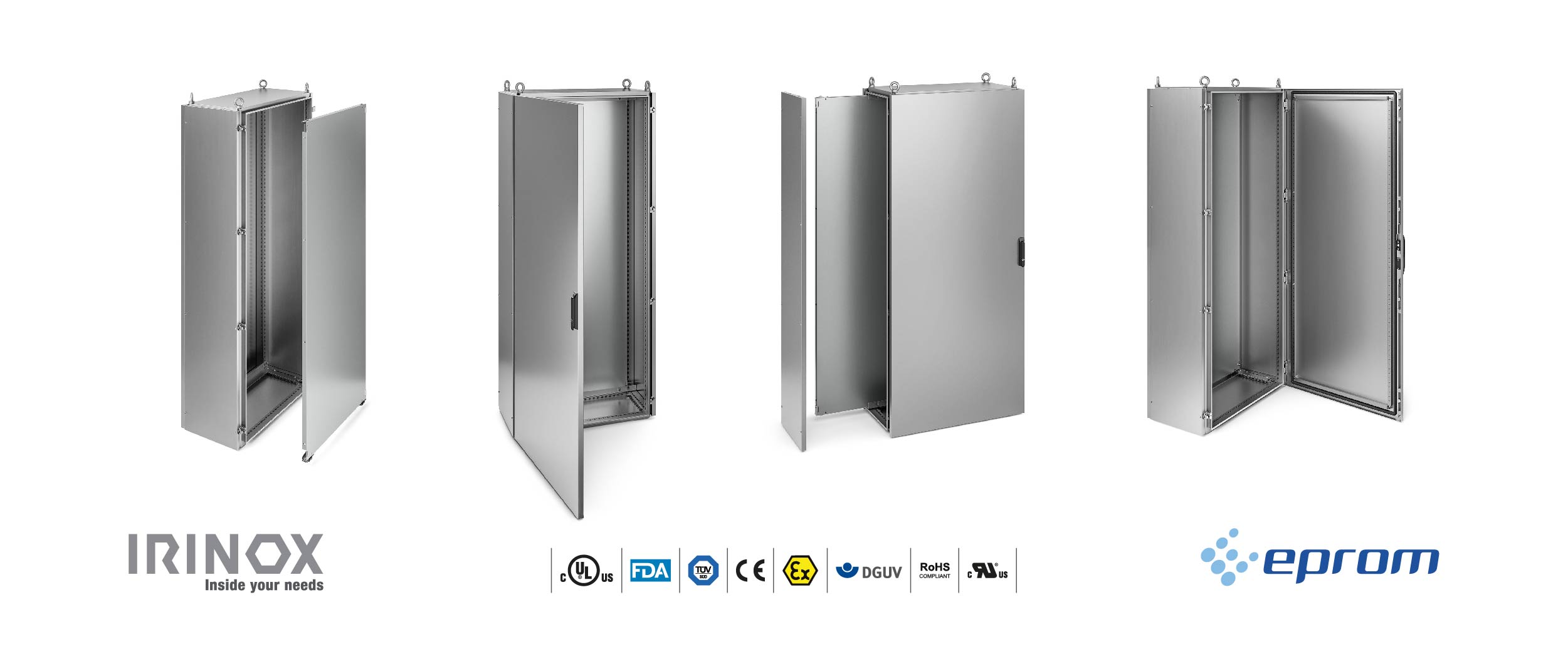 Serie AZ de armarios modulares. Envolventes IRINOX.