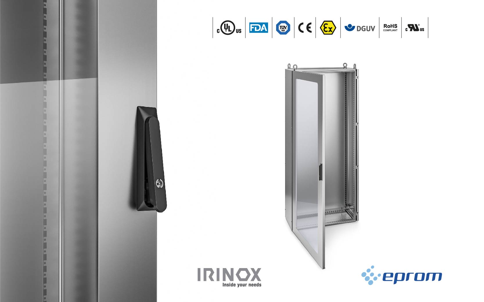 Serie AZV de armarios modulares. Envolventes IRINOX. Disponibles en EPROM.