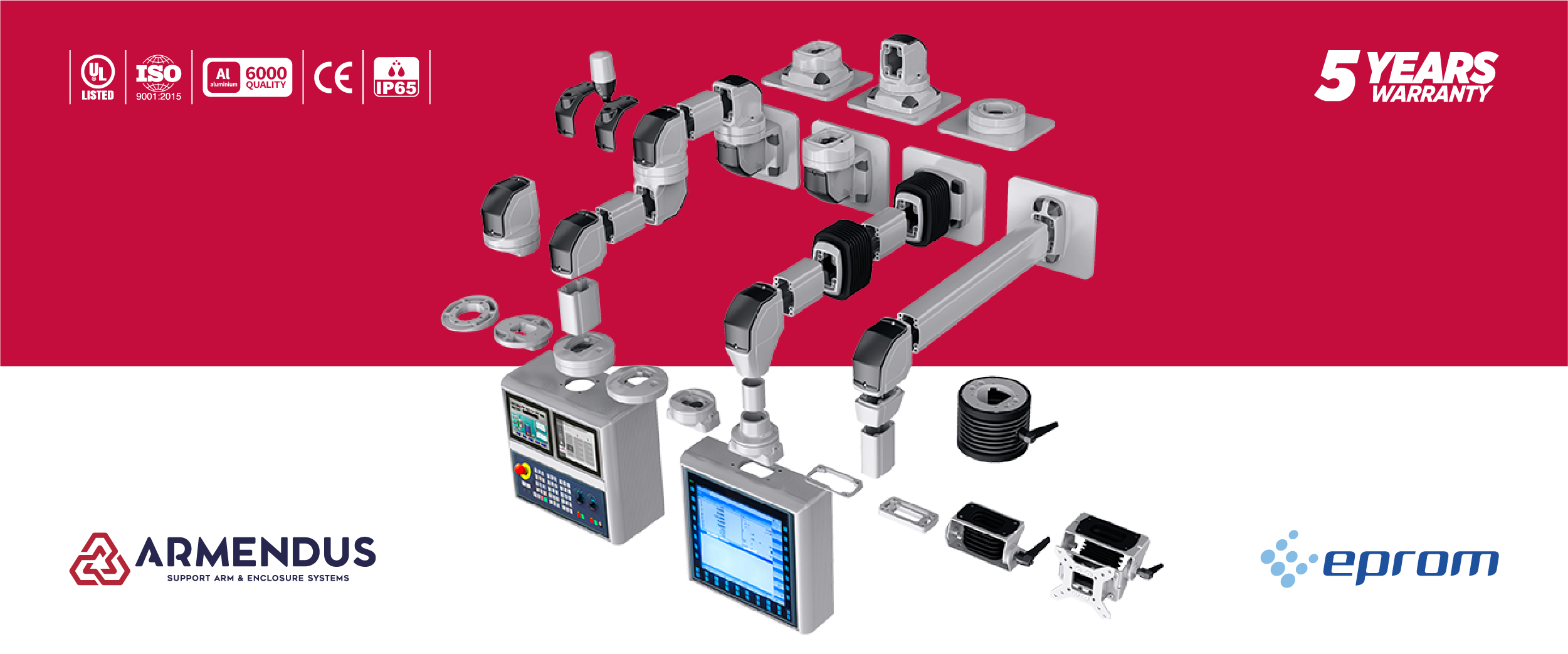 Integración de HMI en máquinas. Brazos de soporte y paneles Armendus. BIEMH 2026
