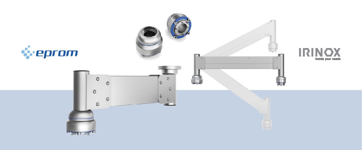 EPROM - IRINOX: tipos de brazos y sistemas de suspensión en acero inoxidable de puestos de control HMI. EPROM - IRINOX: tipos de brazos y sistemas de suspensión en acero inoxidable de puestos de control HMI.