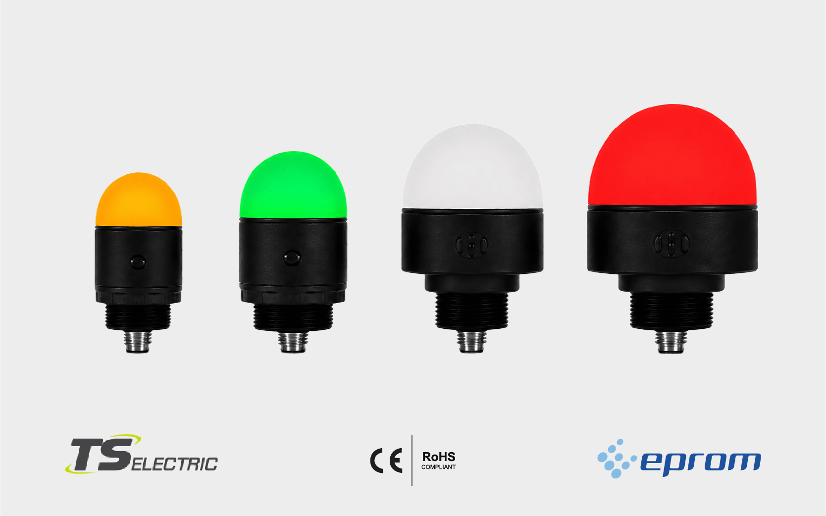 EPROM balizas de señalización multicolor LED con buzzer: nueva serie ME 30-50-70-90 ampliada y mejorada.
